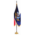 Navy Indoor Military Flag Display Set (3'x5' & 8' Pole)